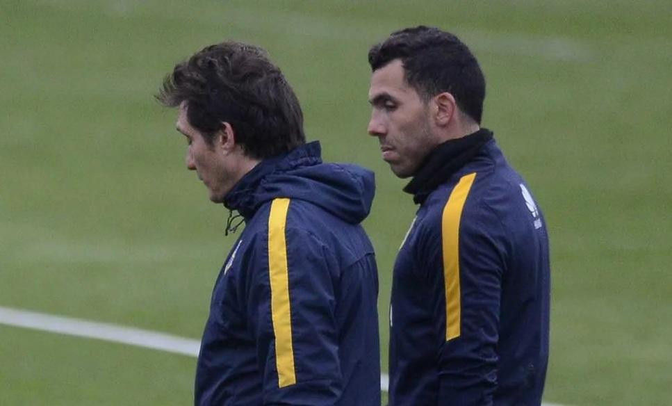 Carlos Tevez y Guillermo Barros Schelotto en Boca