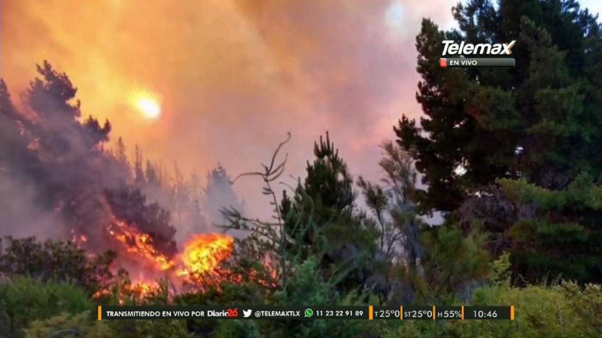 Incendio en Lago Puelo, Chubut, Radio Latina