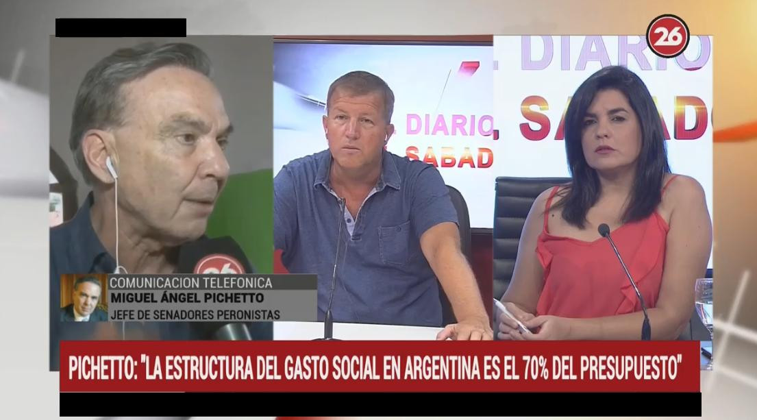 Pichetto en diálogo con Canal 26 