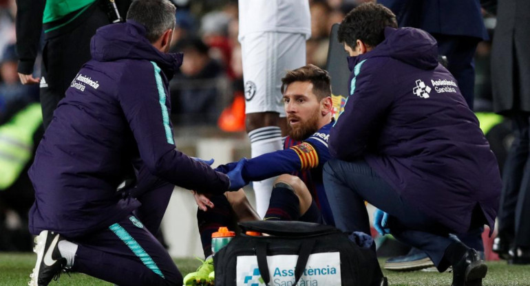 Lionel Messi lesión - Barcelona vs Valencia Reuters