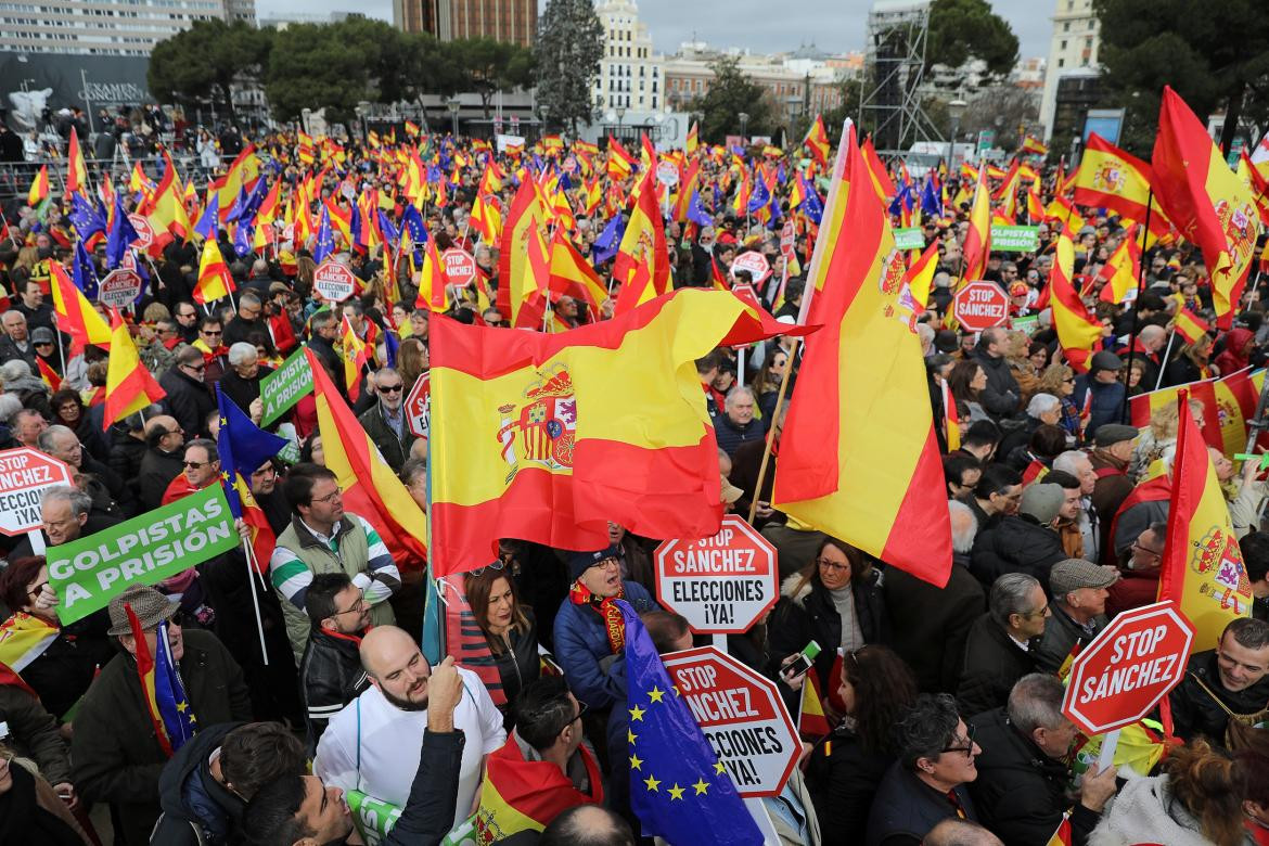 Multitudinaria marcha en España contra gobierno español - Foto Reuters