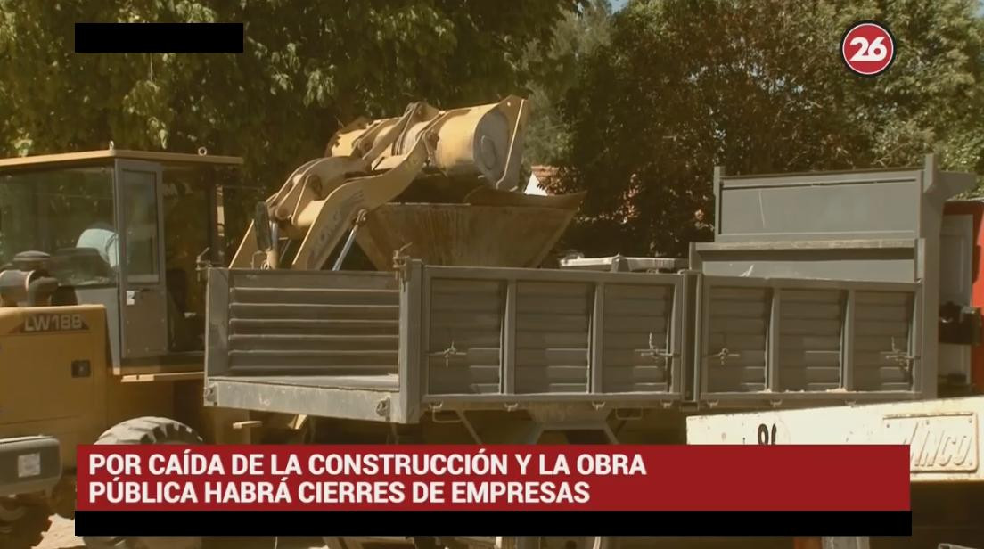 Caída de la construcción - informe Canal 26