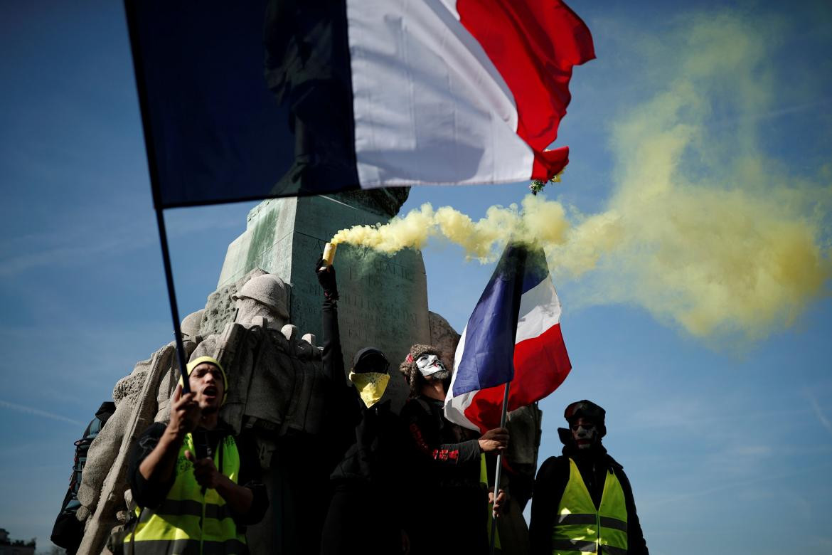 Chalecos amarillos - protestas en París Reuters