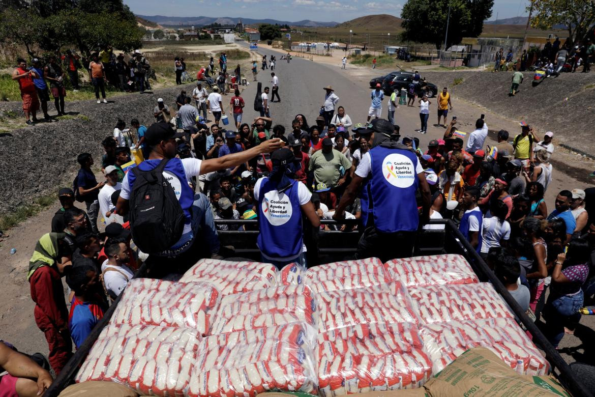 Ingreso de ayuda humanitaria a Venezuela desde Brasil (Reuters)