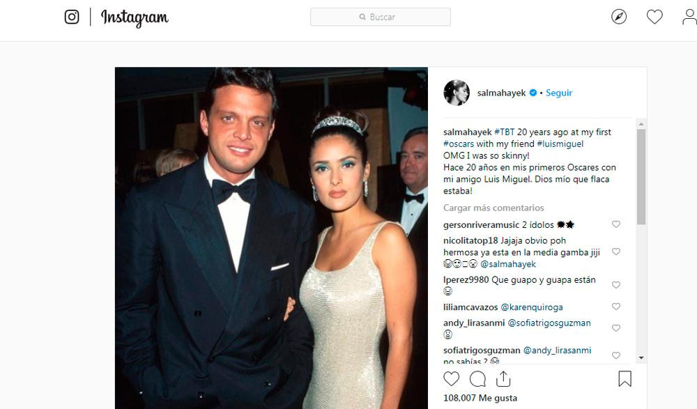 Luis Miguel y Salma Hayek, Premios Oscar, música, espectáculos