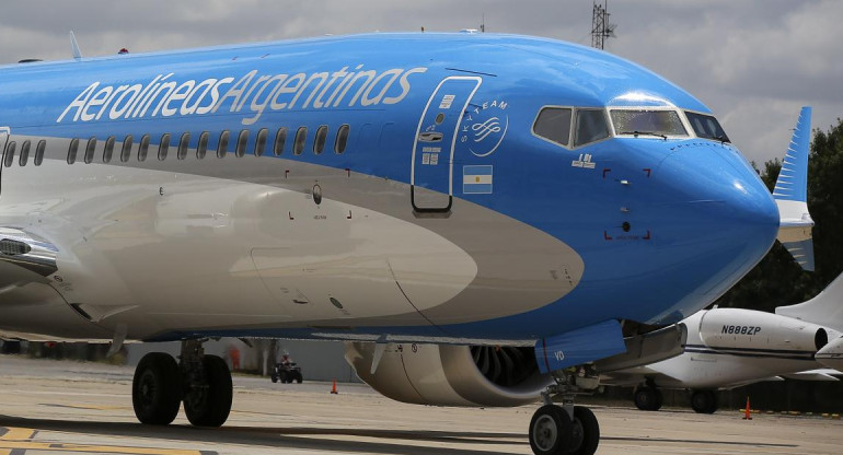 Avión Boeing 737 MAX de Aerolíneas Argentinas