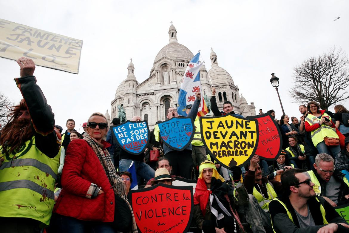 Chalecos amarillos - Marcha en Francia