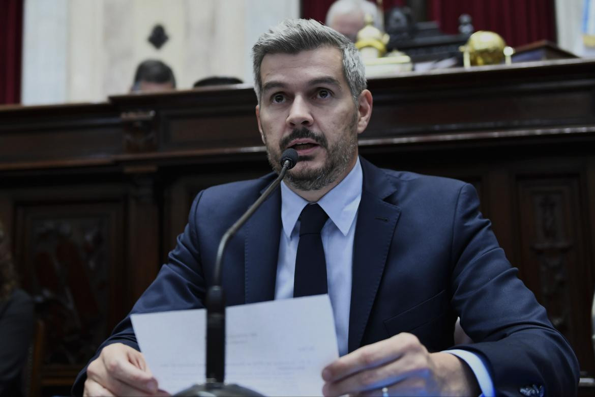 El Jefe de Gabinete Marcos Peña expone en el Senado, NA