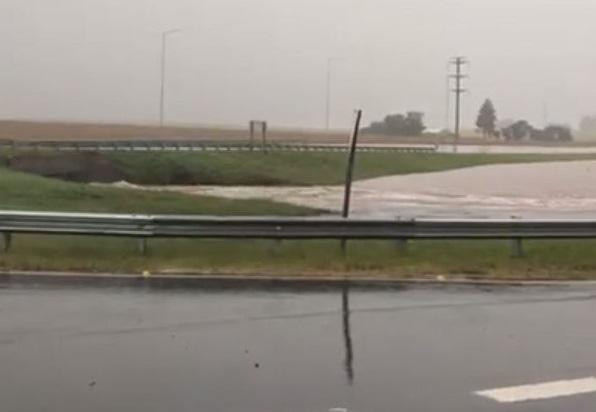 Temporal Río Cuarto - calles inundadas