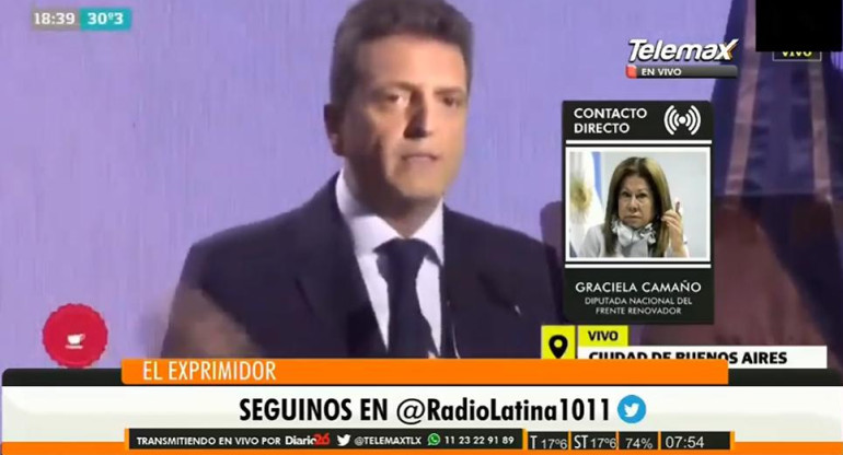 Graciela Camaño, lanzamiento de Sergio Massa, Alternativa Federal, Frente Renovador, política, Radio Latina