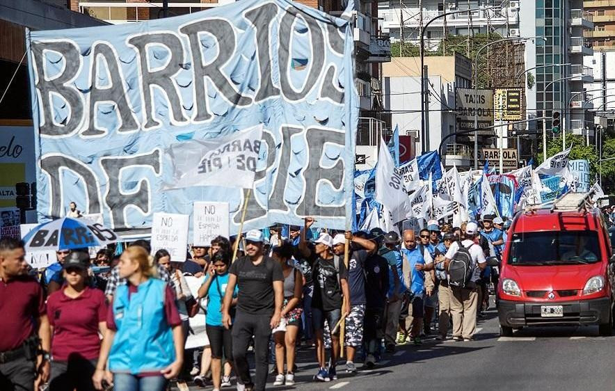 Marchas de organizaciones sociales contra la política económica del Gobierno