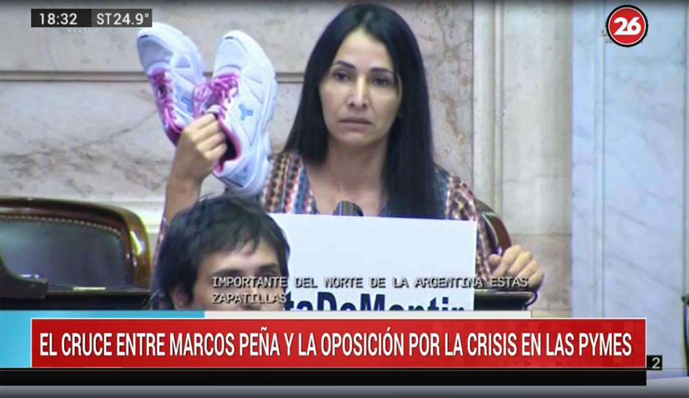 María Cristina Brítez, diputada kirchnerista contra Marcos Peña en informe de gestión, política, Canal 26