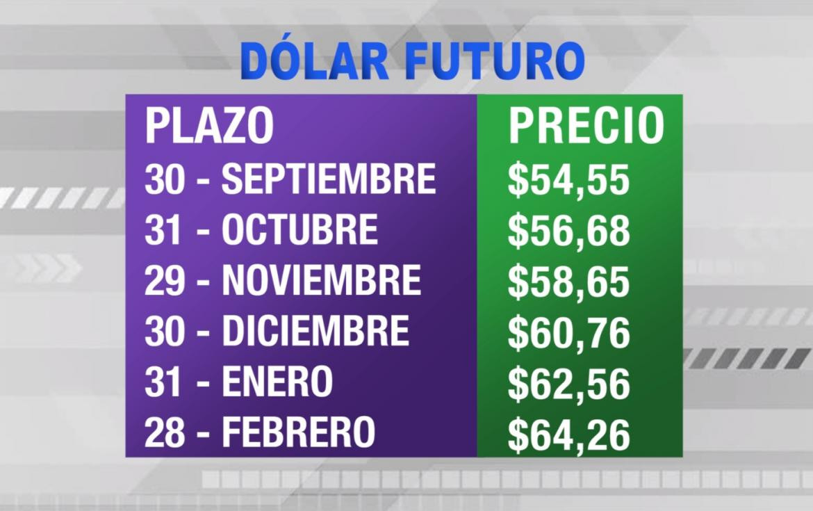 Dólar futuro, cotizaciones septiembre 2019 febrero 2020, economía argentina, CANAL 26