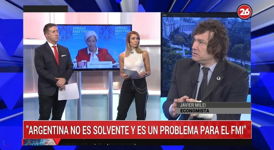 Javier Milei en Canal 26 - economista - economia argentina