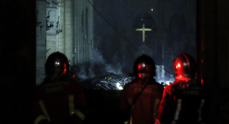 Catedral de Notre Dame por dentro tras el incendio