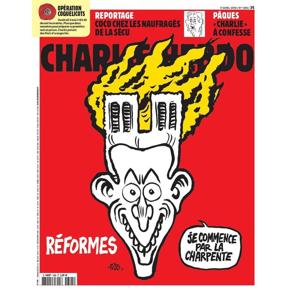 Tapas de diarios de Francia, Notre Dame, Charlie Hebdo