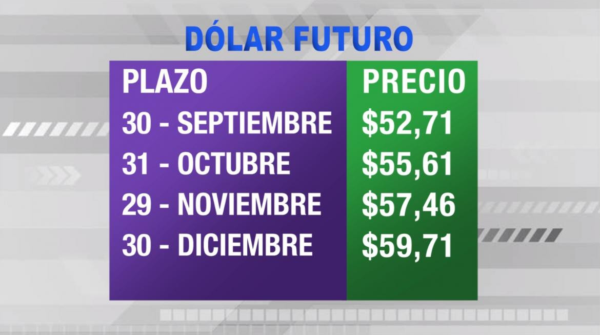 Dólar futuro, cotizaciones septiembre diciembre 2019, economía argentina, CANAL 26