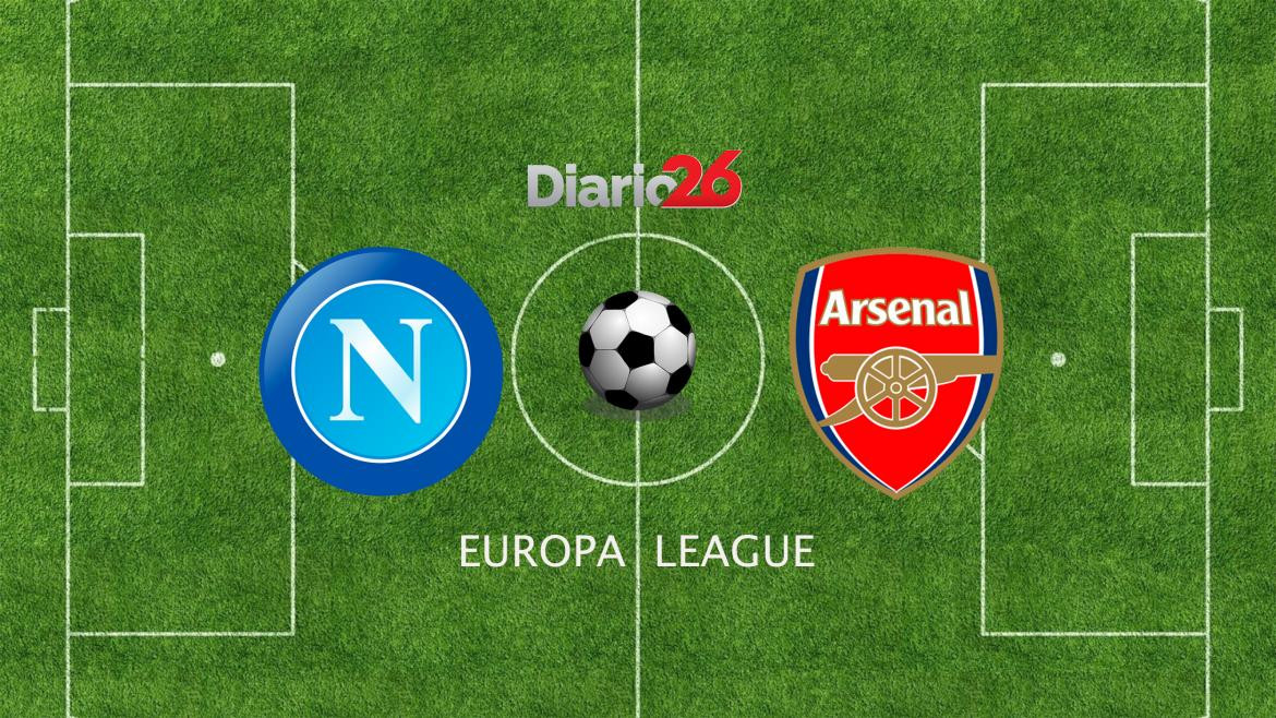 Europa League, Nápoli vs. Arsenal, fútbol, deportes, Diario26