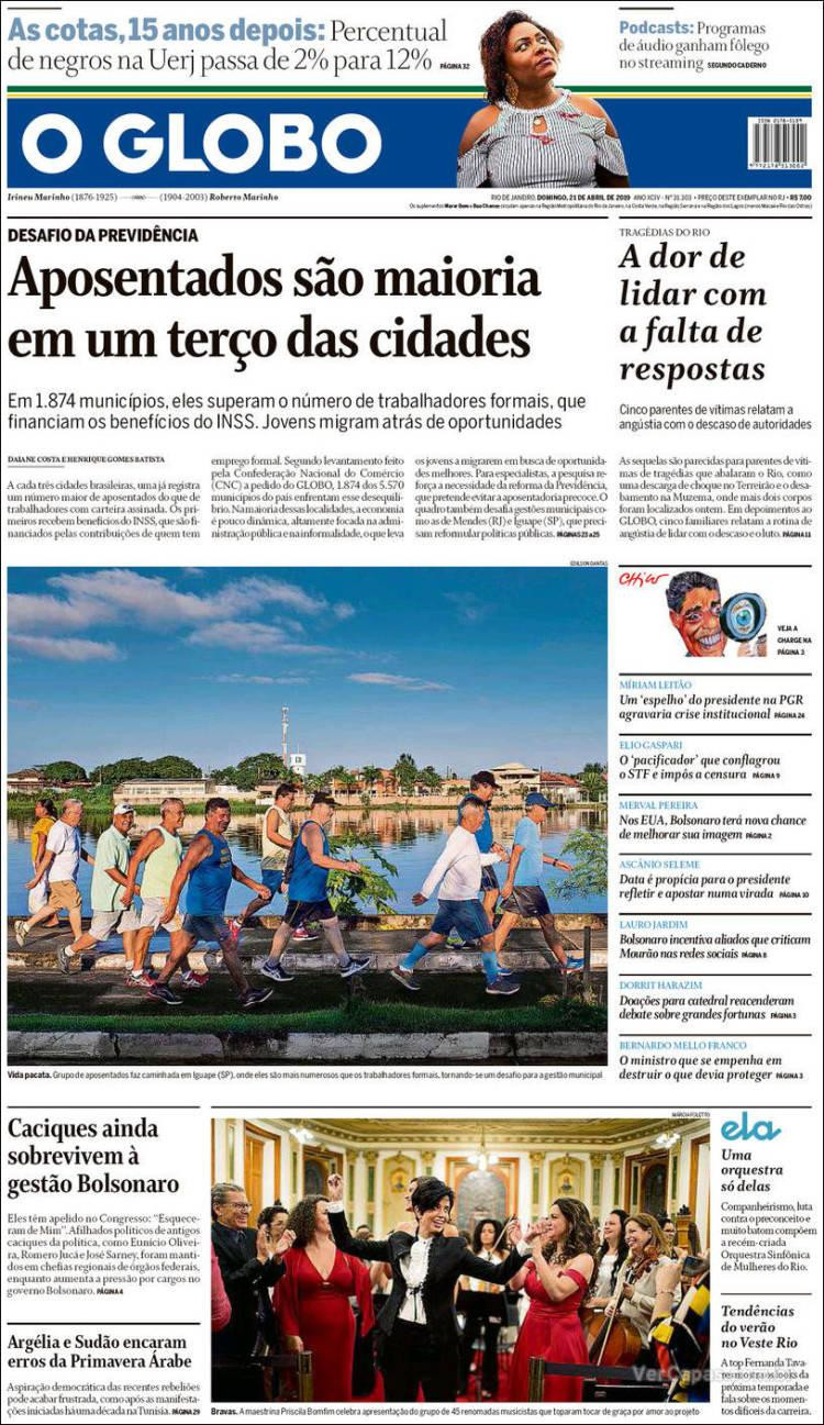 O Globo, Brasil, 21-4-19