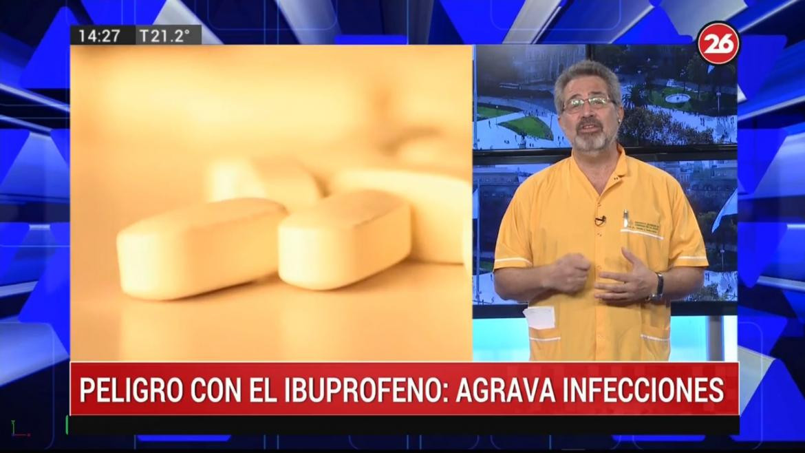 Peligro Ibupreno, medicamentos, Claudio Santa María, Canal 26