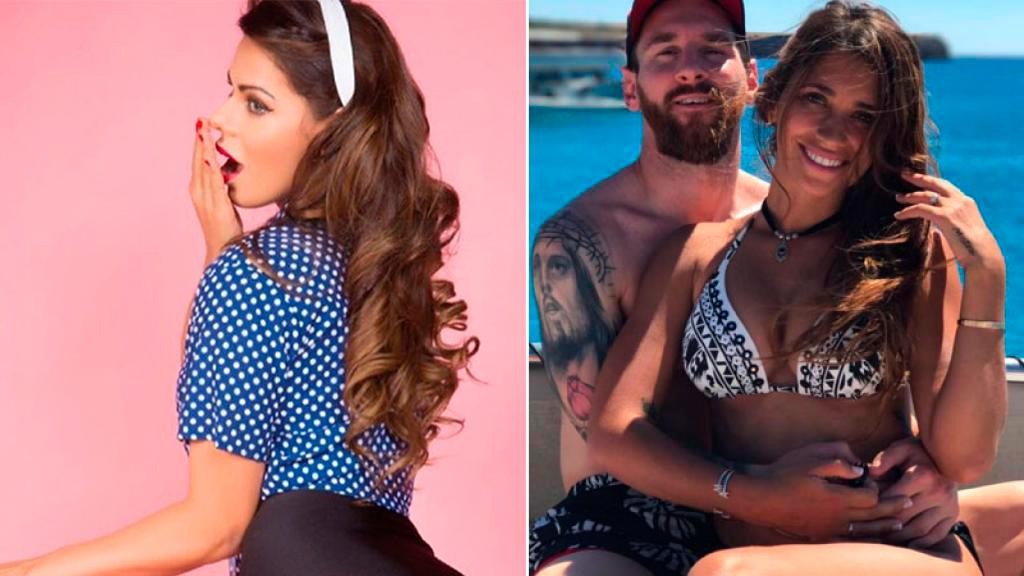 Suzy Cortez, Lionel Messi y Antonela Roccuzzo