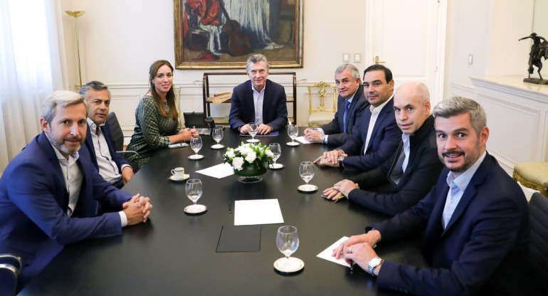 Macri, Vidal, Frigerio, Peña, Larreta, presidente y gobernadores, Cambiemos