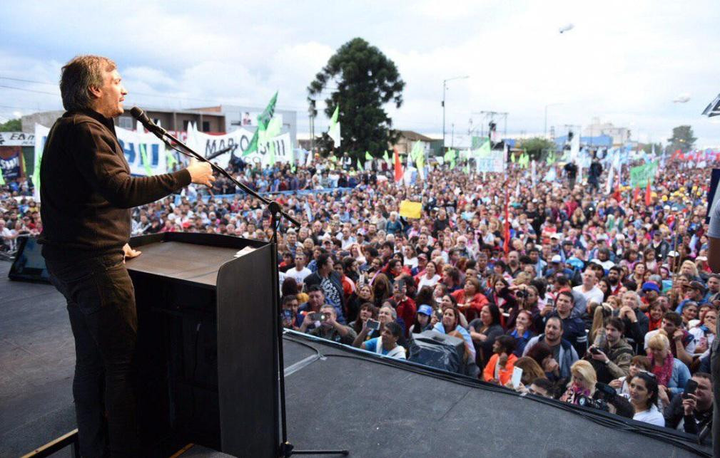 Máximo Kirchner en homenaje a Néstor Kirchner en José C. Paz