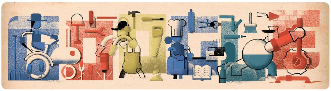 Google conmemora el Día del Trabajador con este doodle