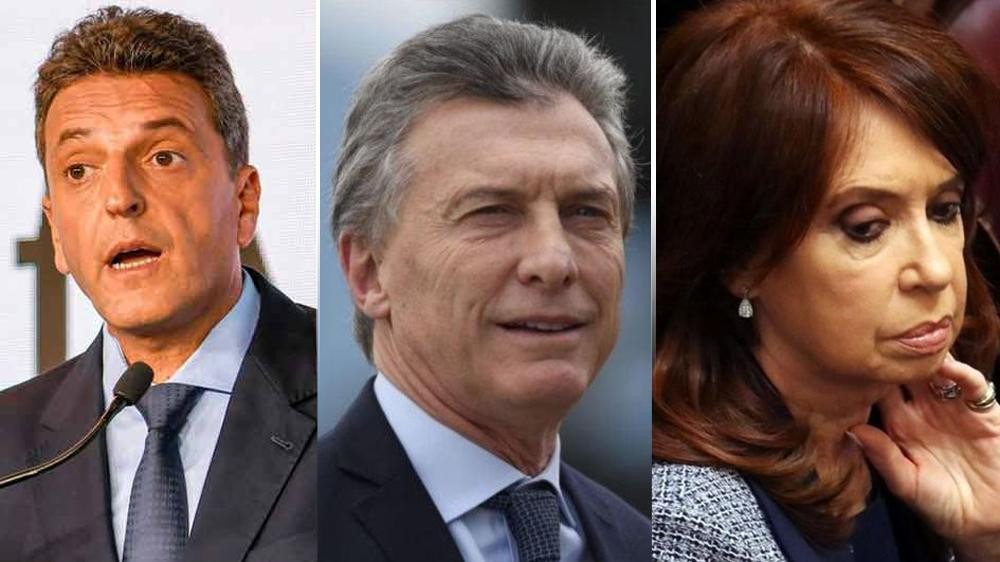 Massa, Macri y Cristina