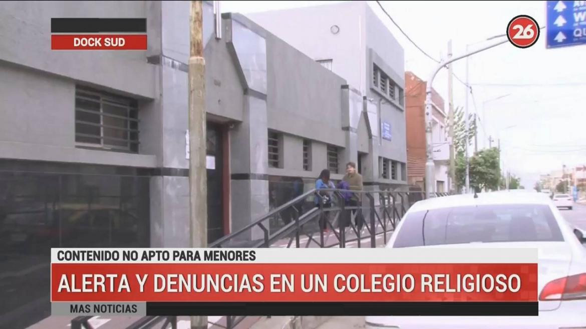 Denuncia de acoso sexual contra cura en colegio religioso de Dock Sud (Canal 26)