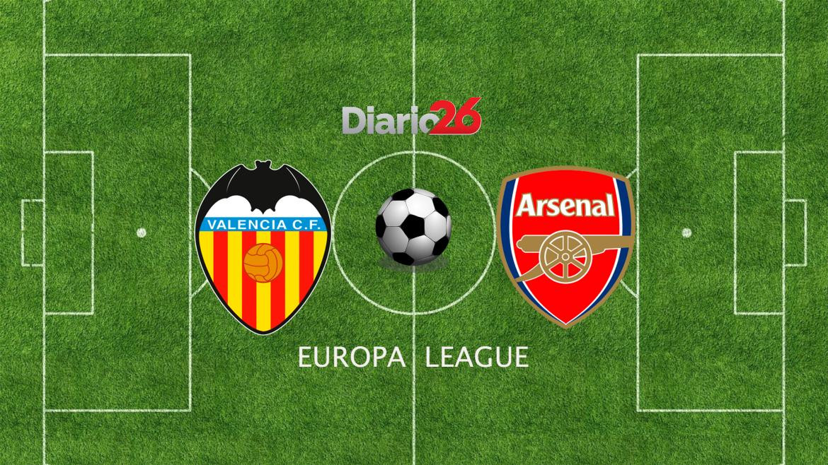Valencia vs. Arsenal, Europa League, Diario 26, fútbol internacional