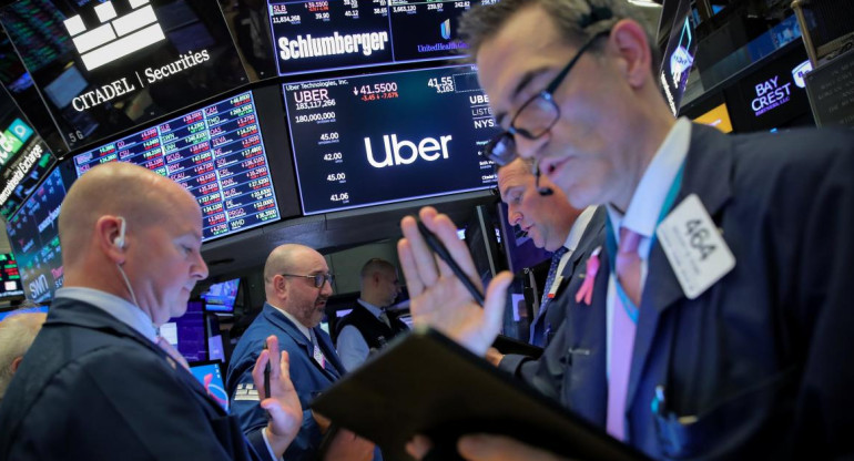 UBER debut en la Bolsa de Nueva York, Wall Street, REUTERS