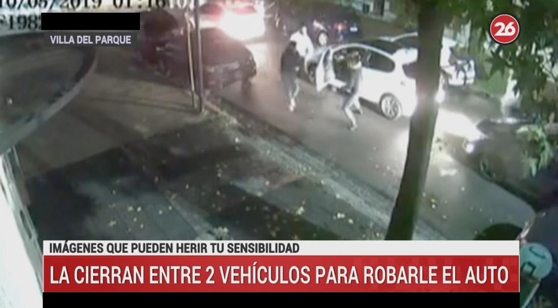 Violento robo en Villa del Parque - video Canal 26