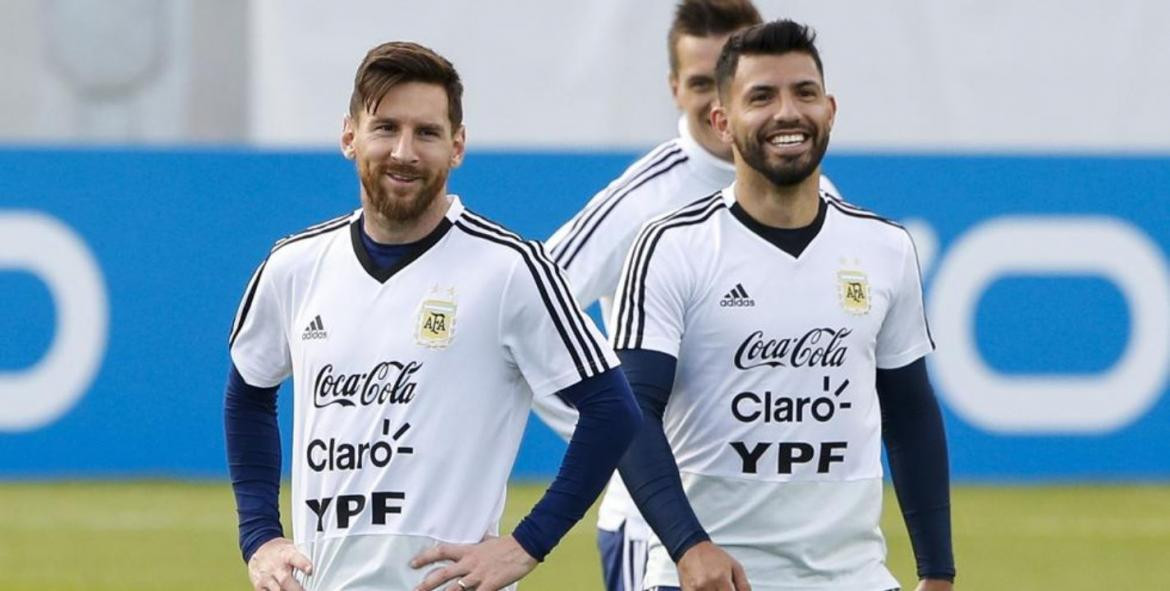 Lionel Messi y Sergio Agüero - Selección Argentina