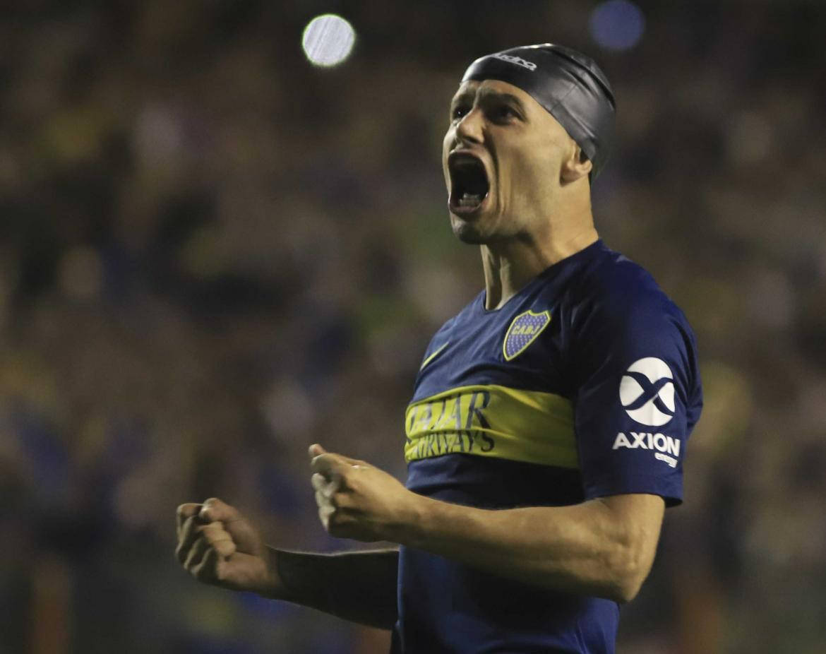 Festejo de Mauro Zárate en Boca (NA)