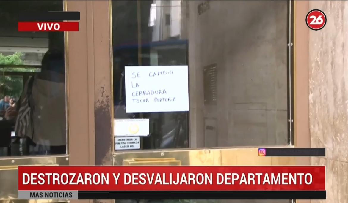 Cuento del Tío y robo de un departamento en Almagro (Canal 26)