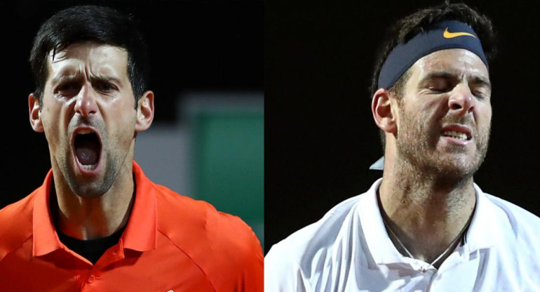 Juan Martín del Potro vs. Djokovic por cuartos de final del Masters de Roma, Reuters	