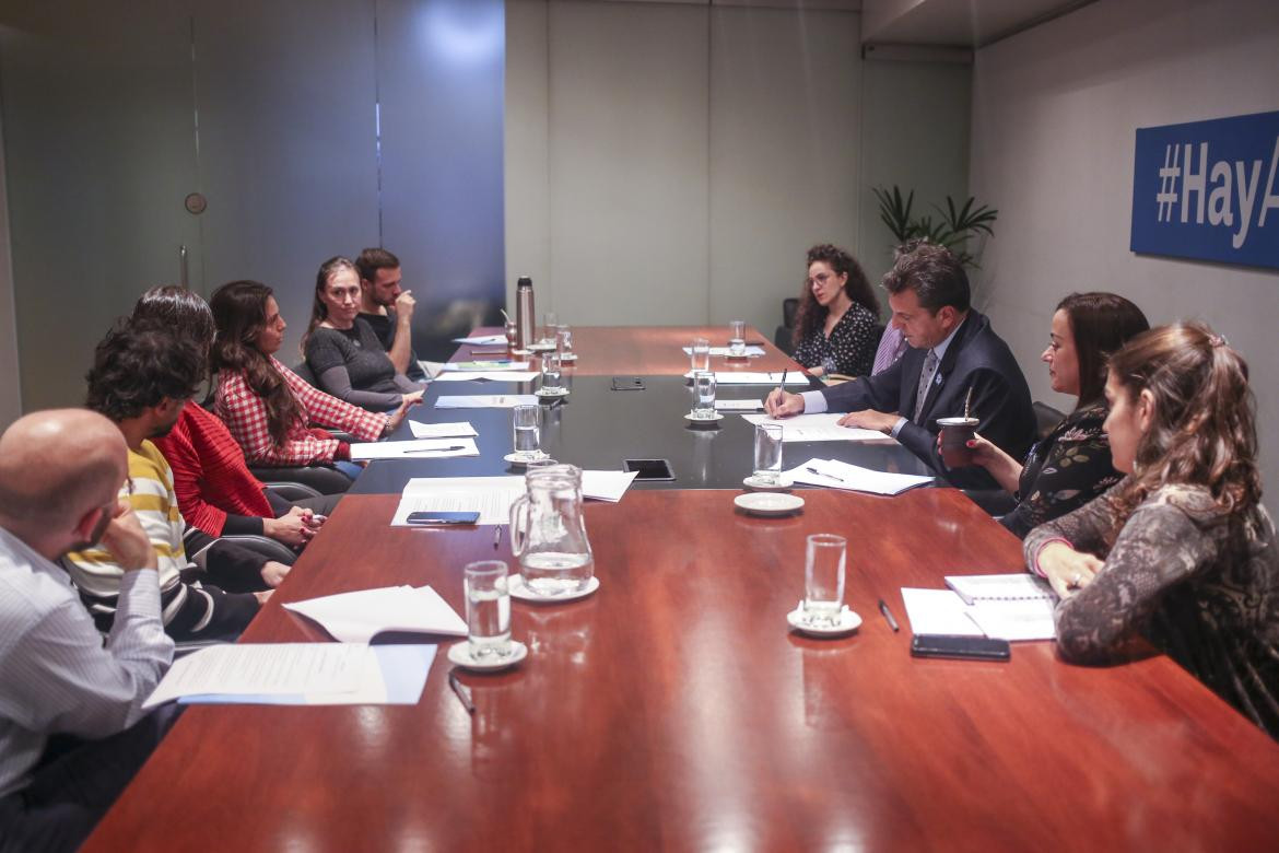 Sergio Massa junto a científicos e investigadores del Conicet, Elecciones 2019, Frente Renovador