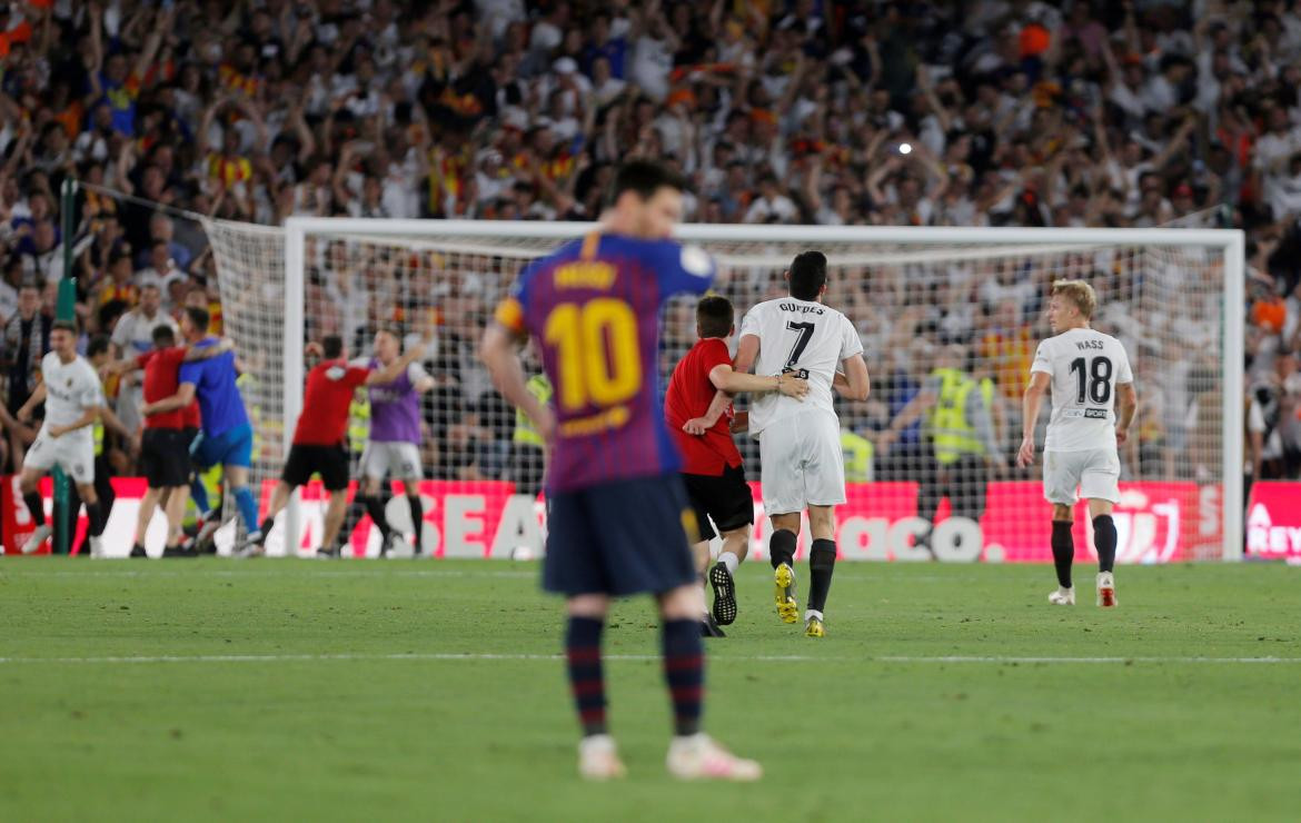 Derrota del Barcelona de Messi ante el Valencia en la final de la Copa del Rey (Reuters)