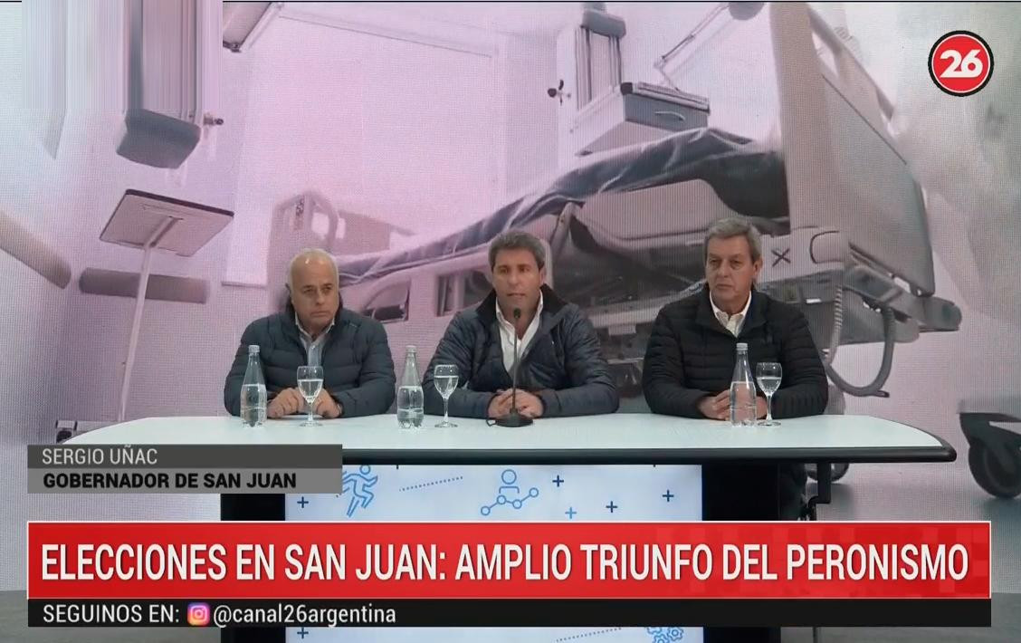 Uñac, tras triunfo en elecciones en San Juan: 