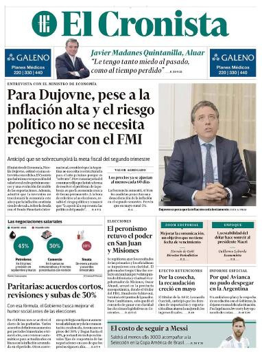 Tapas de diarios - Crónica 3 de junio de 2019