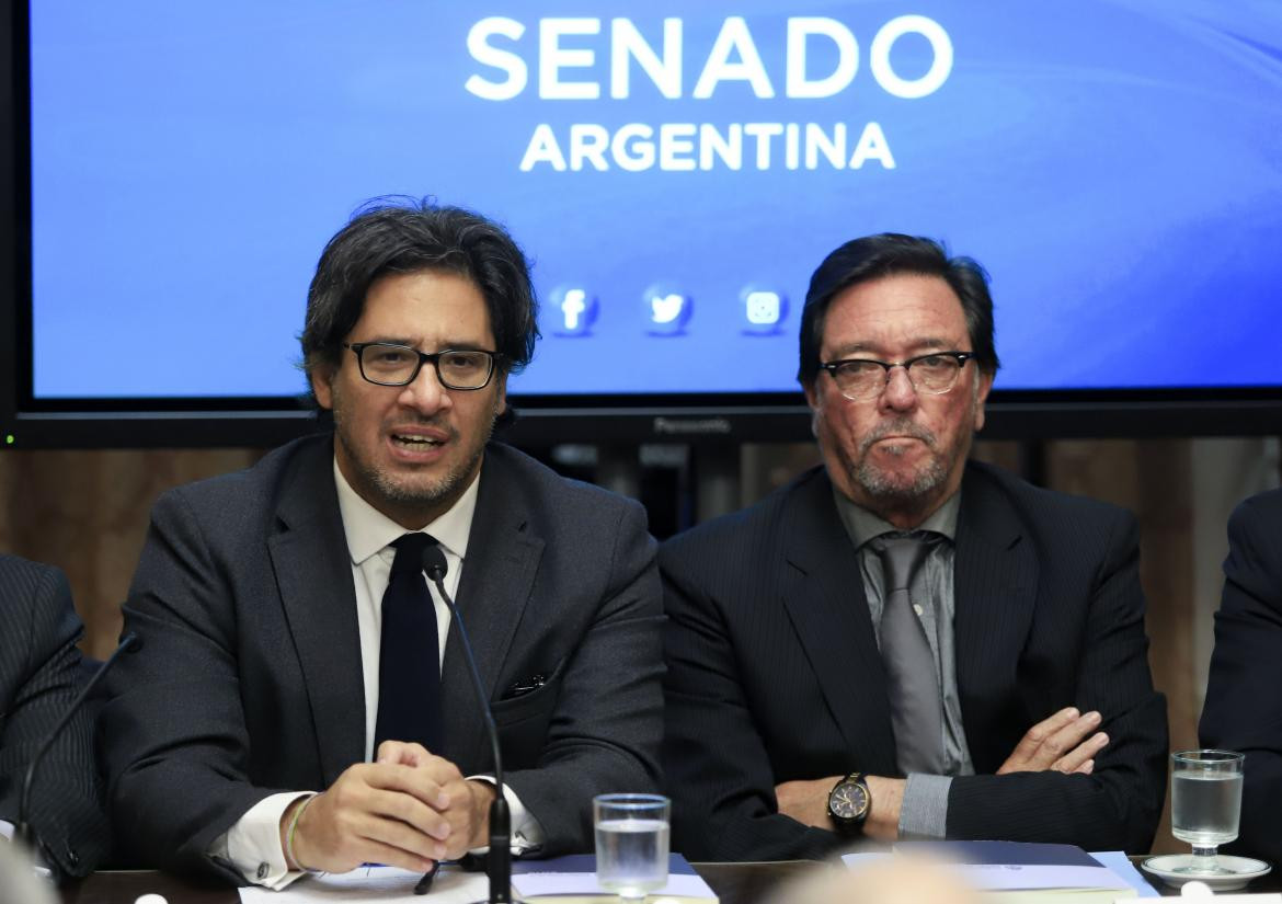 Ministro de Justicia Germán Garavano en Senado del Congreso Nacional, debate del proyecto de ley de nuevo Código Penal NA