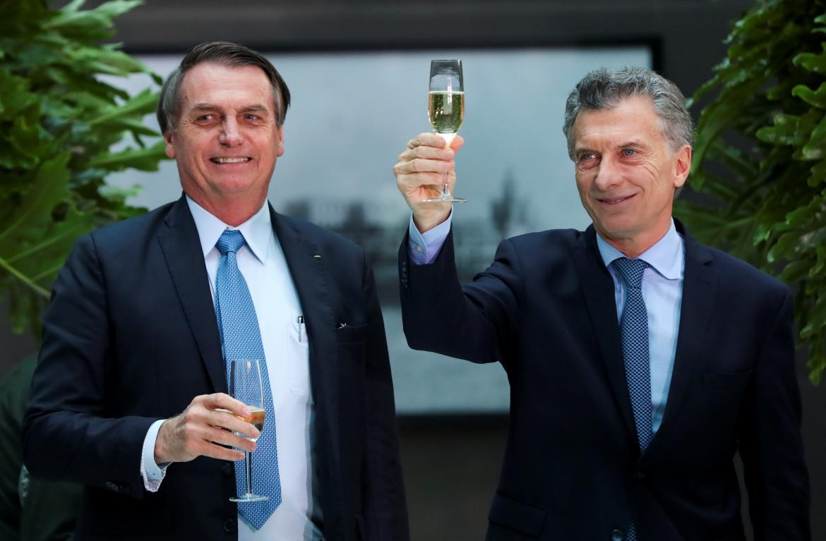 Jair Bolsonaro y Mauricio Macri en Casa Rosada, Reuters