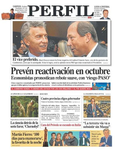 Tapas de diarios - Perfil domingo 09-06-19