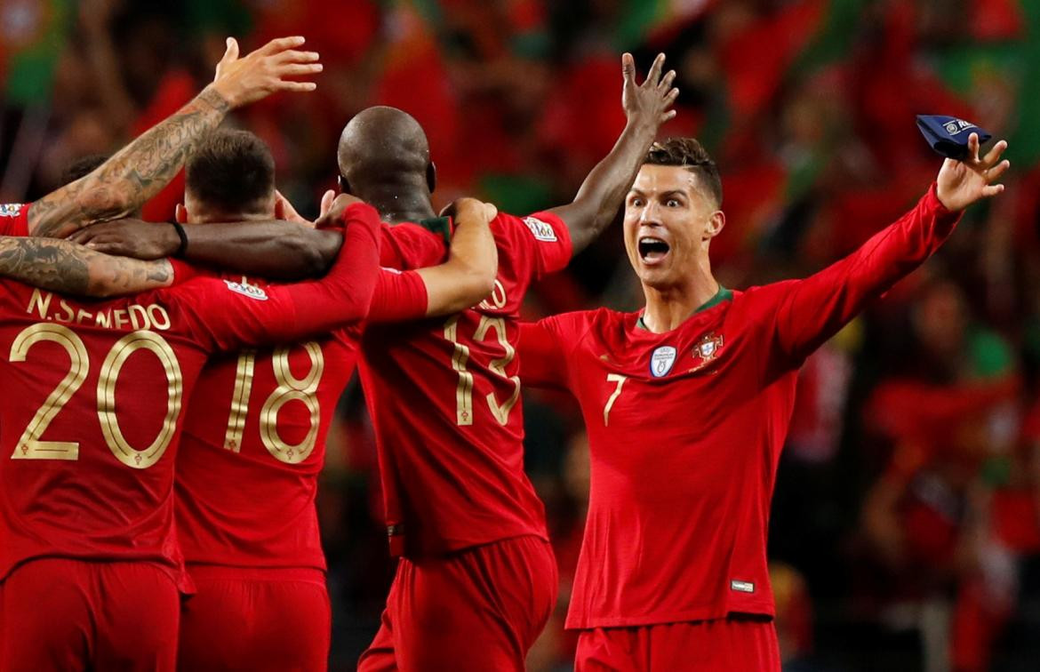 Festejo de Portugal y Cristiano Ronaldo tras ganar Liga de las Naciones UEFA (Reuters)