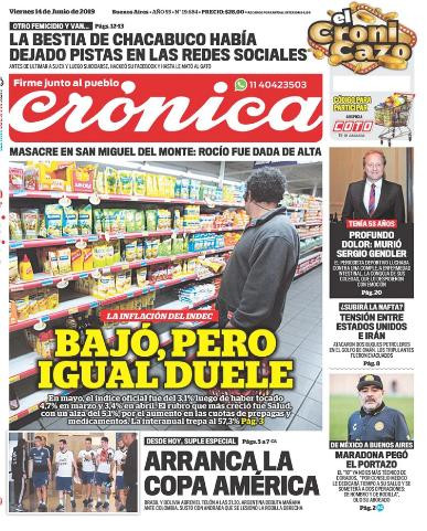 Tapas de Diarios - Crónica viernes 14-6-19
