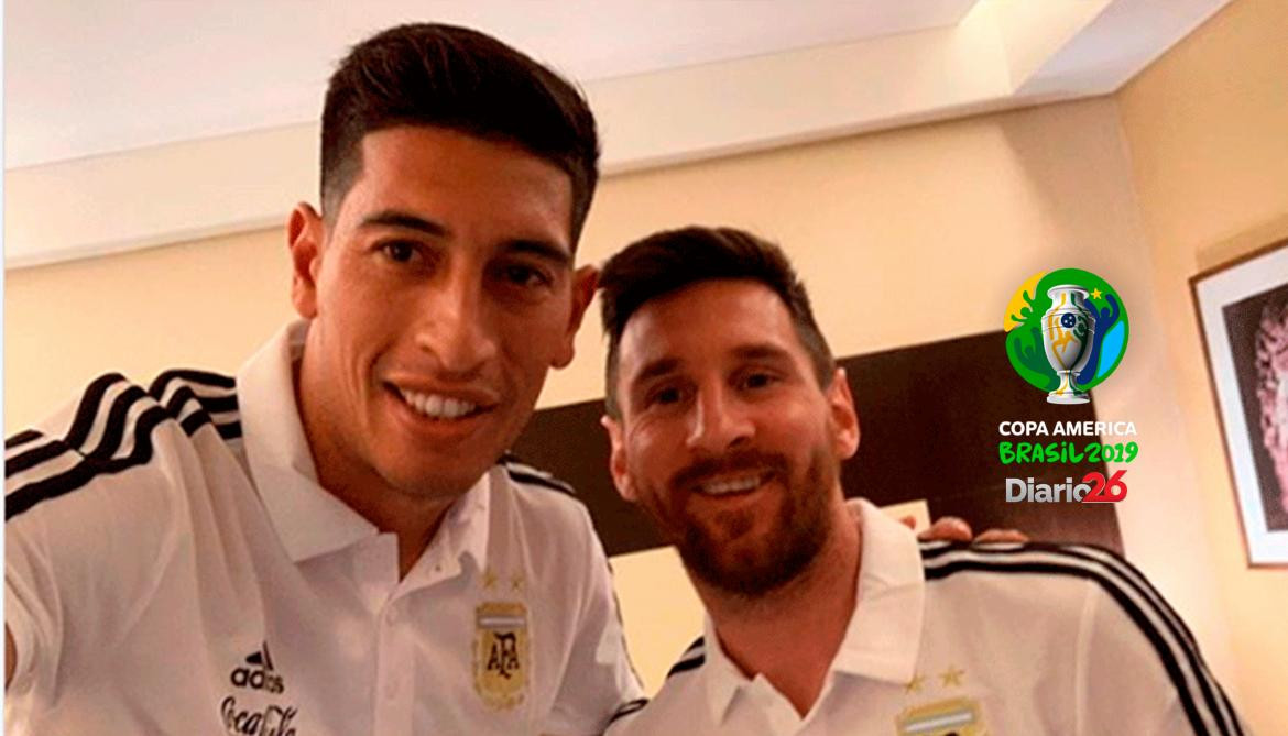 Lionel Messi y Esteban Andrada