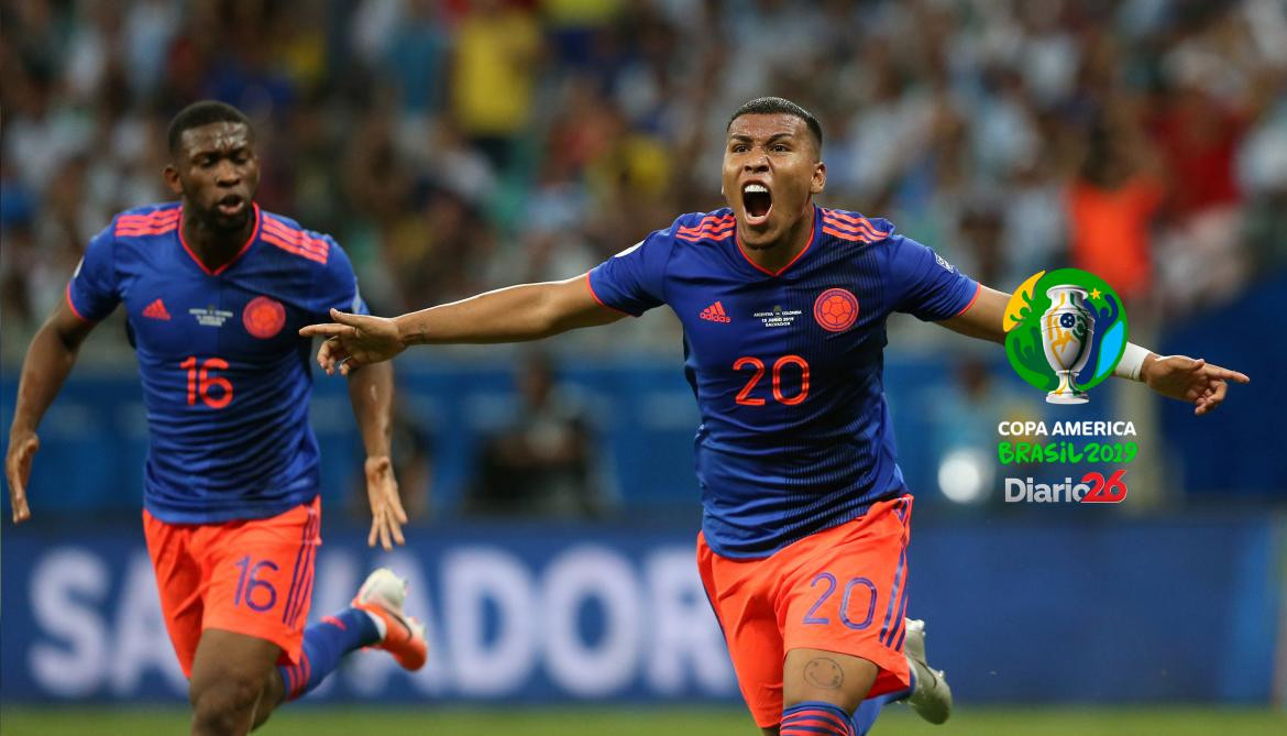 Copa América 2019 - Festejo de Roger Martínez para Colombia ante Argentina (Reuters)