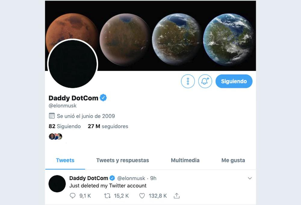 Elon Musk cambió su cuenta de Twitter