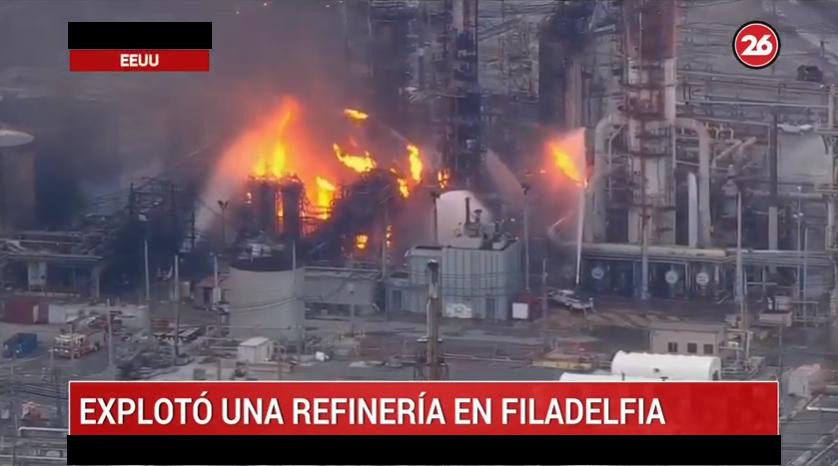 Explosión en refinería de Filadelfia - CANAL 26